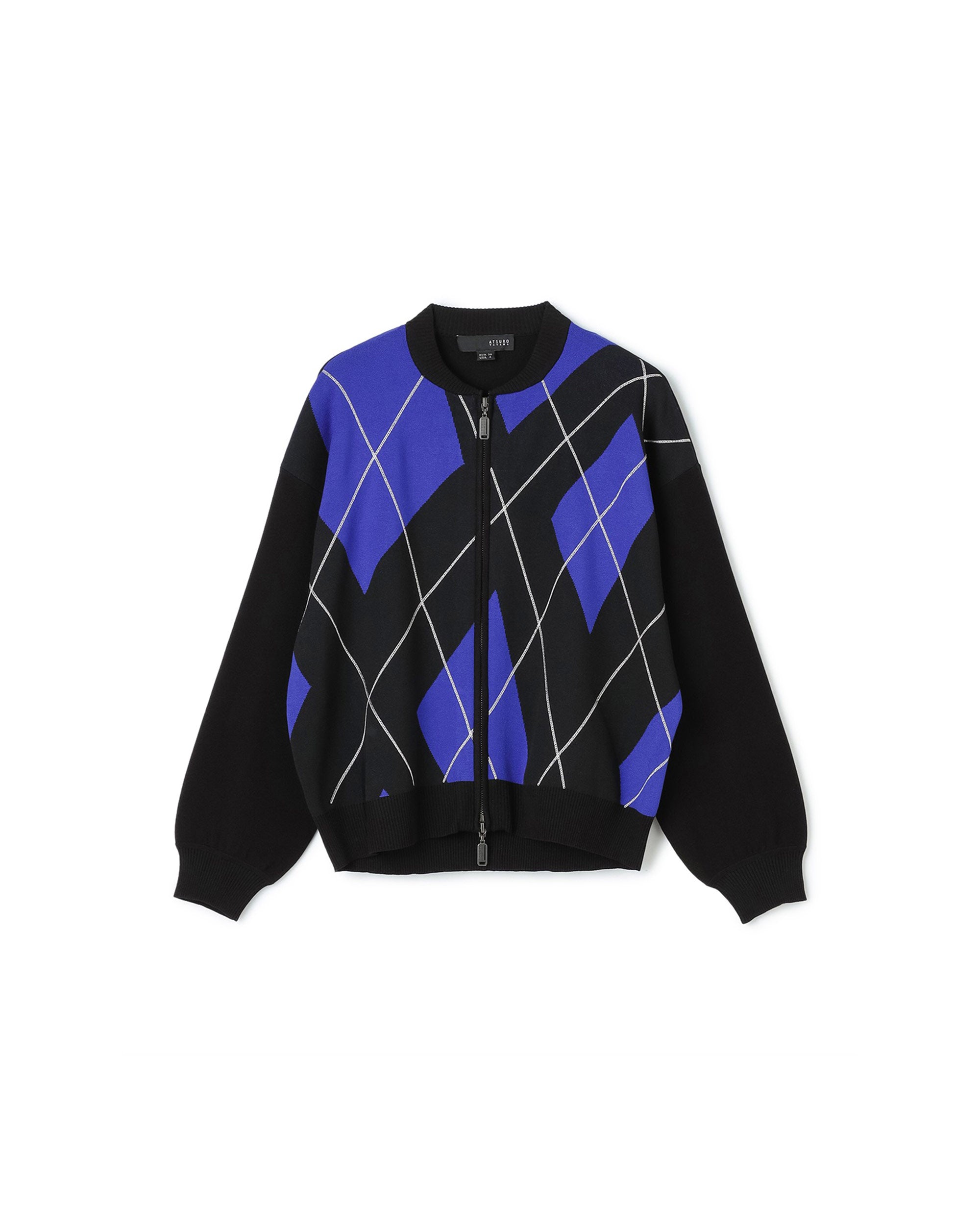 Argyle Check AI Print Cardigan