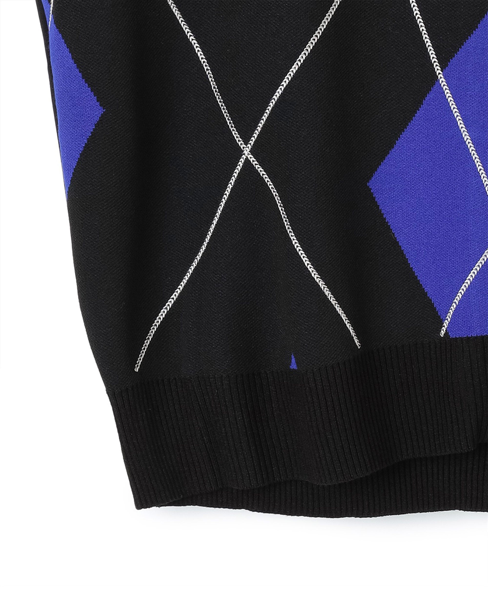 Argyle Check AI Print Cardigan