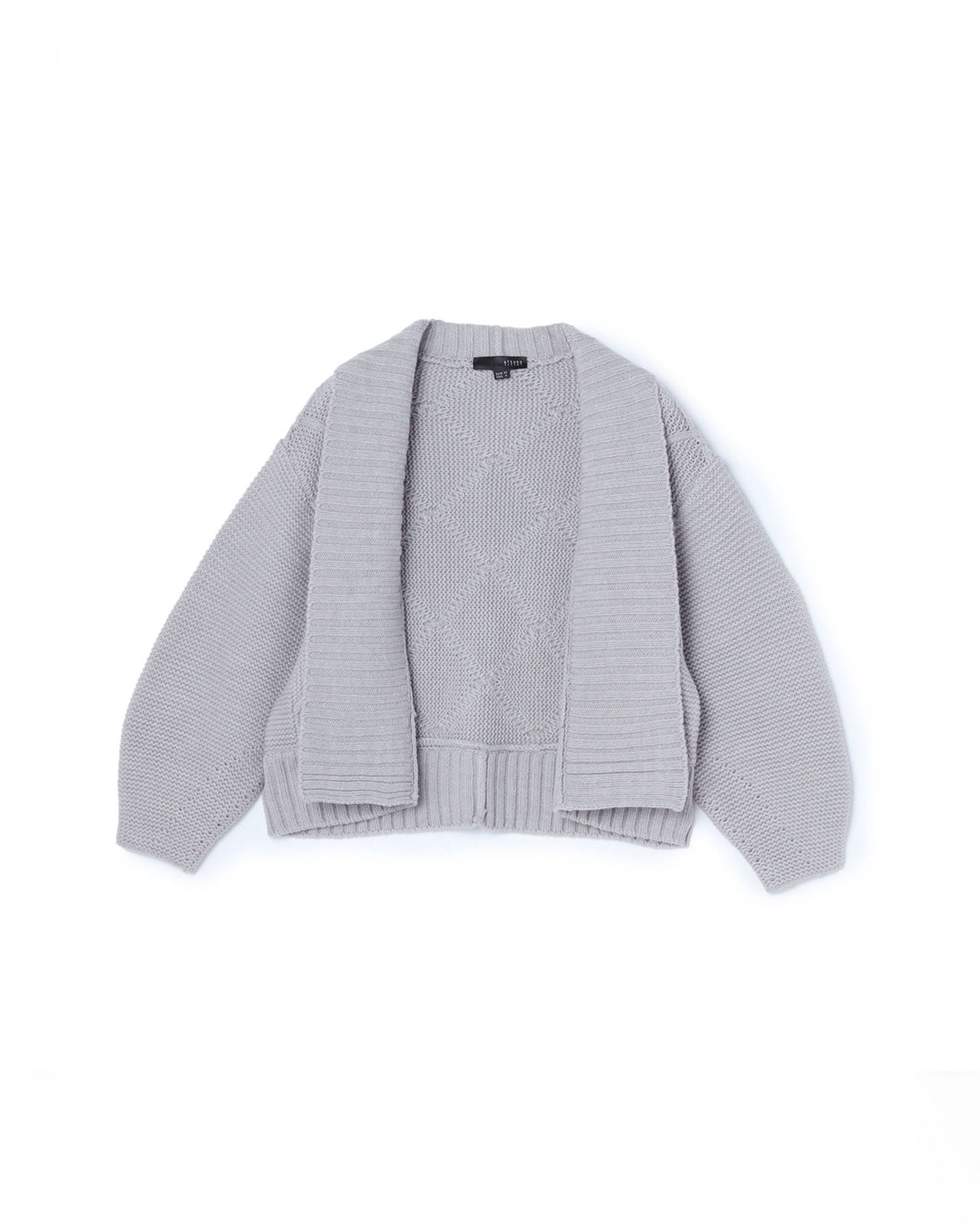 Diamond Cable Wool Mix Chunky Cardigan