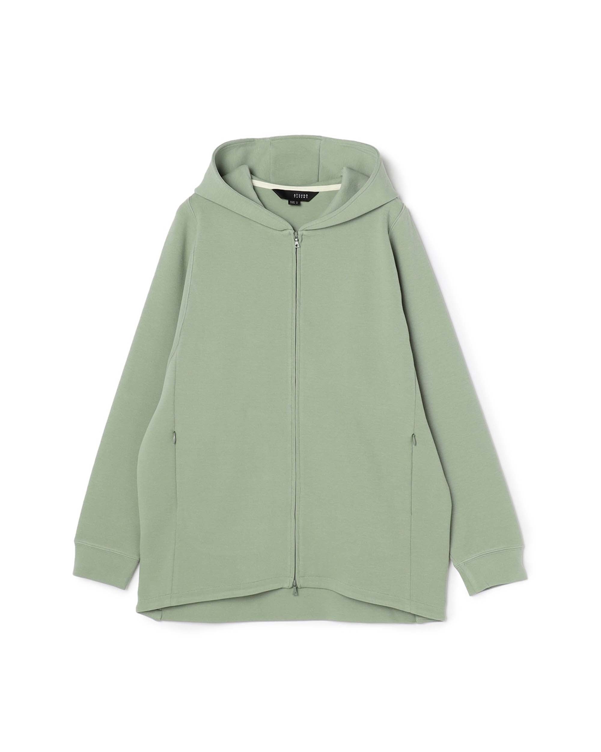 Cotton Mid Length Zip Up Cardigan With Hood