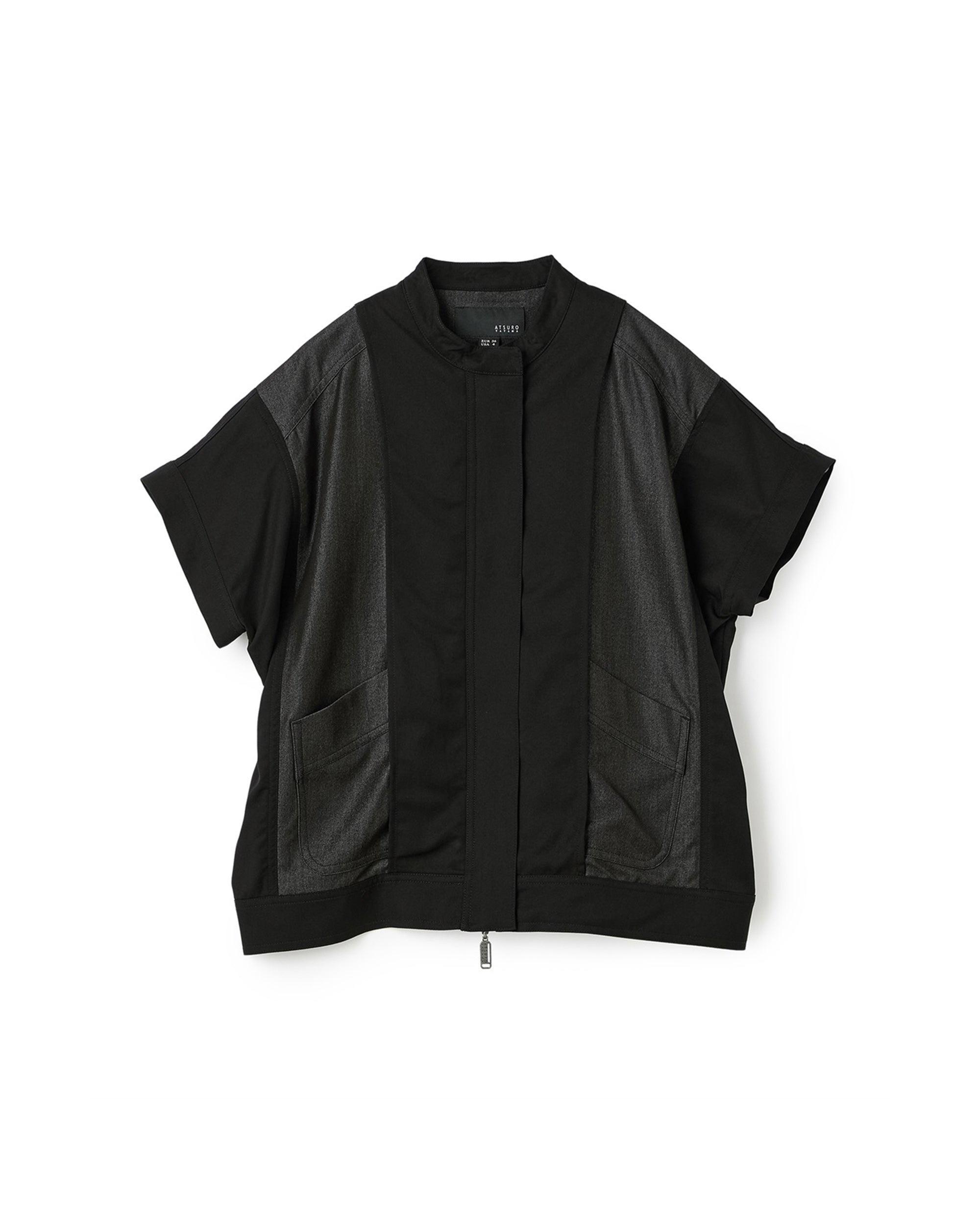Stadium Jumper Denim Like Mix Jacket