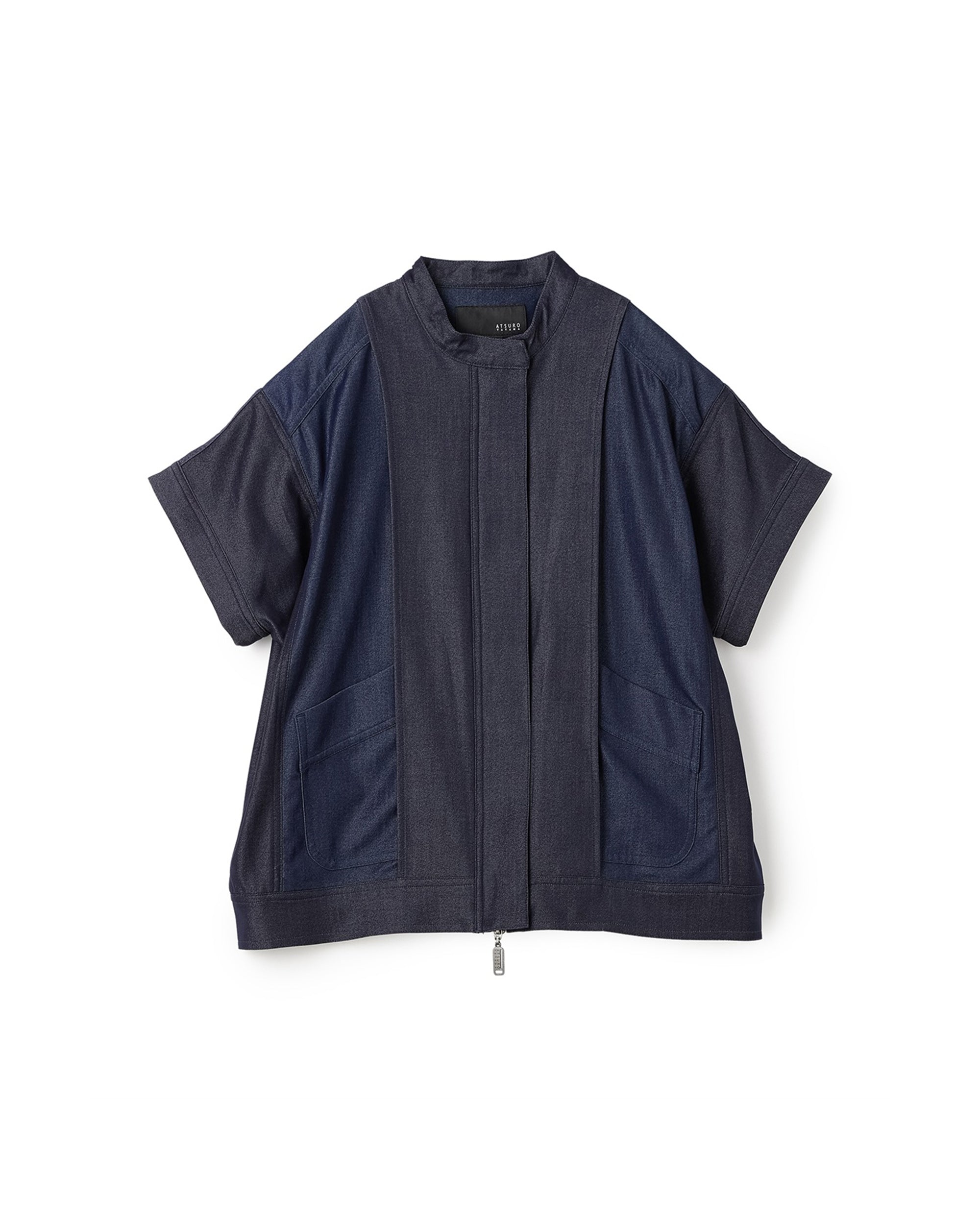 Stadium Jumper Denim Like Mix Jacket