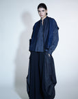 Stadium Jumper Denim Like Mix Jacket