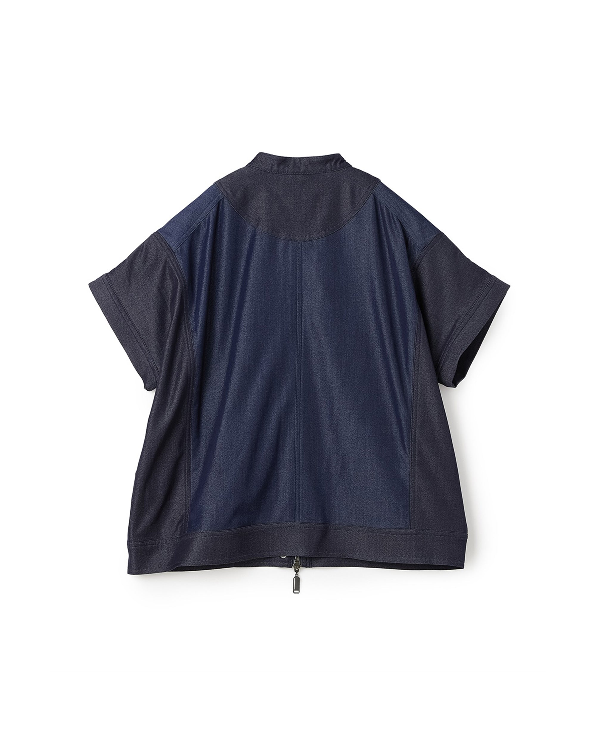 Stadium Jumper Denim Like Mix Jacket