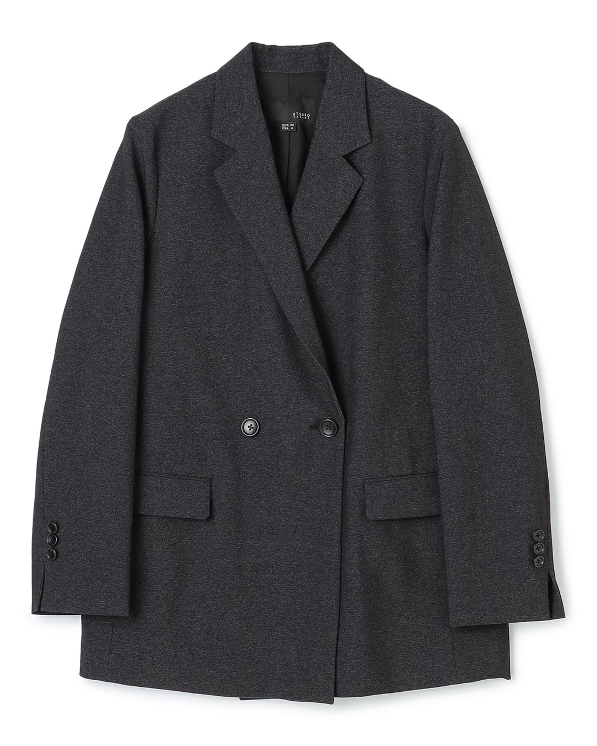 Denim Feel Mid Length Stretchy Blazer