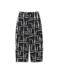 Abstract Floral And Geometric Print Baggy Pant