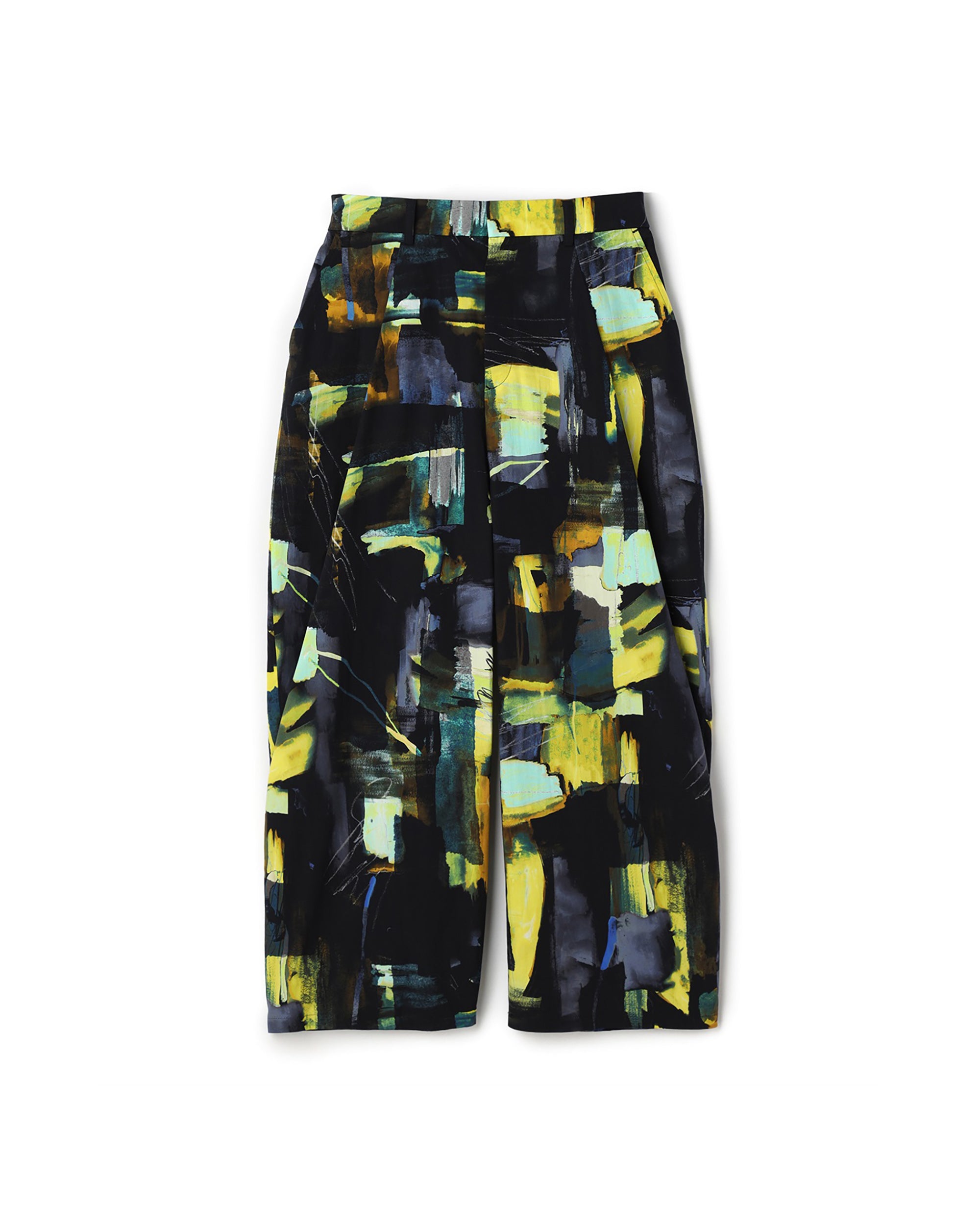 Abstract Floral And Geometric Print Baggy Pant 2