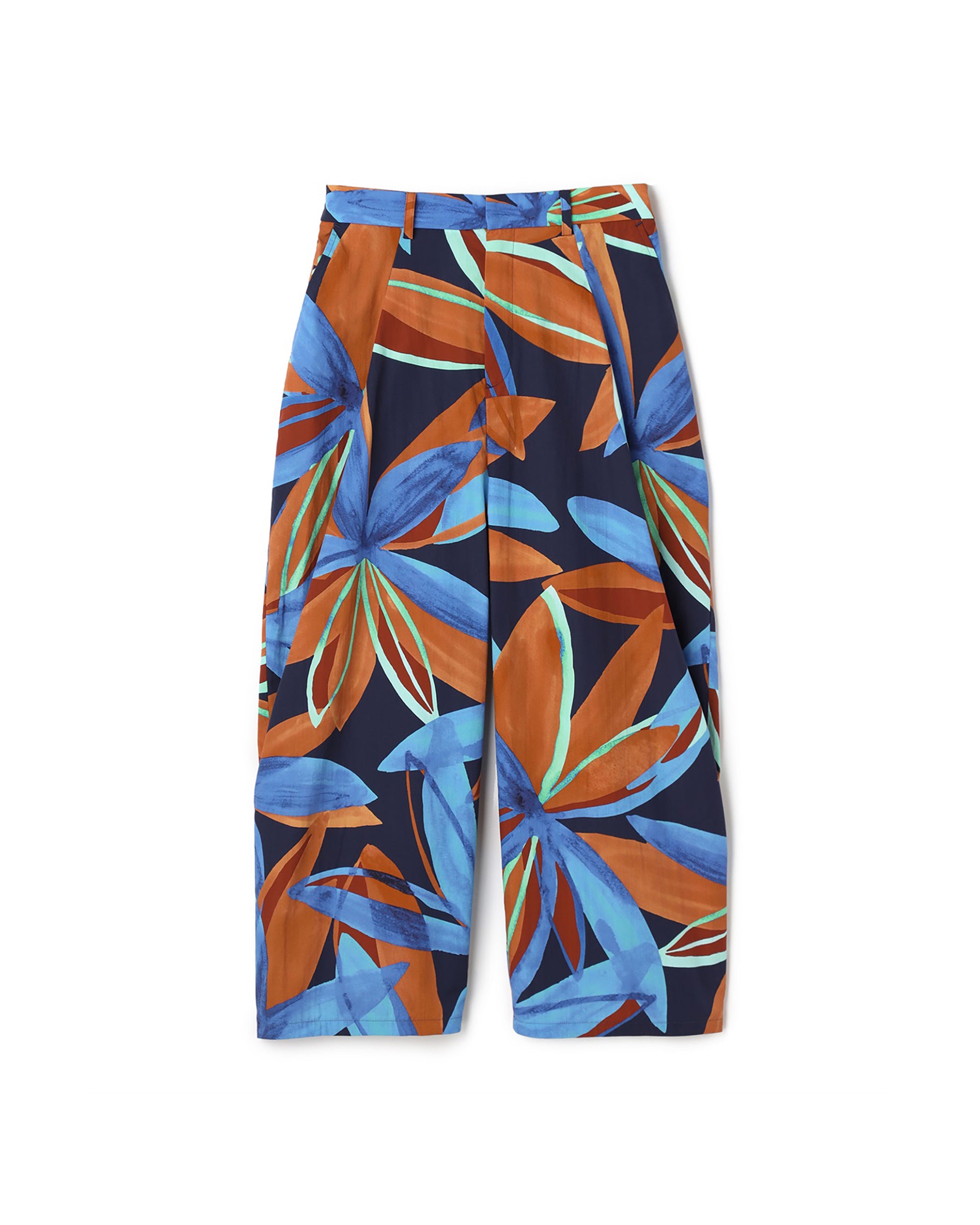 Abstract Floral And Geometric Print Baggy Pant 2