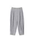 Folded Hem & Waist Check Baggy Pants