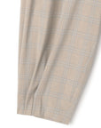 Folded Hem & Waist Check Baggy Pants