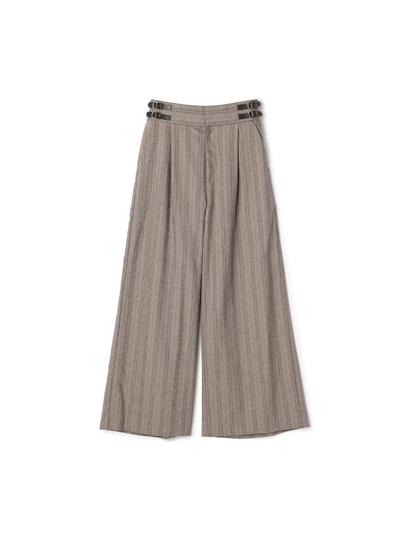 Eco Leather Buckle Stripe Culotte