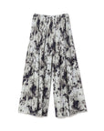 Abstract Print Crinkle Pleated Culotte