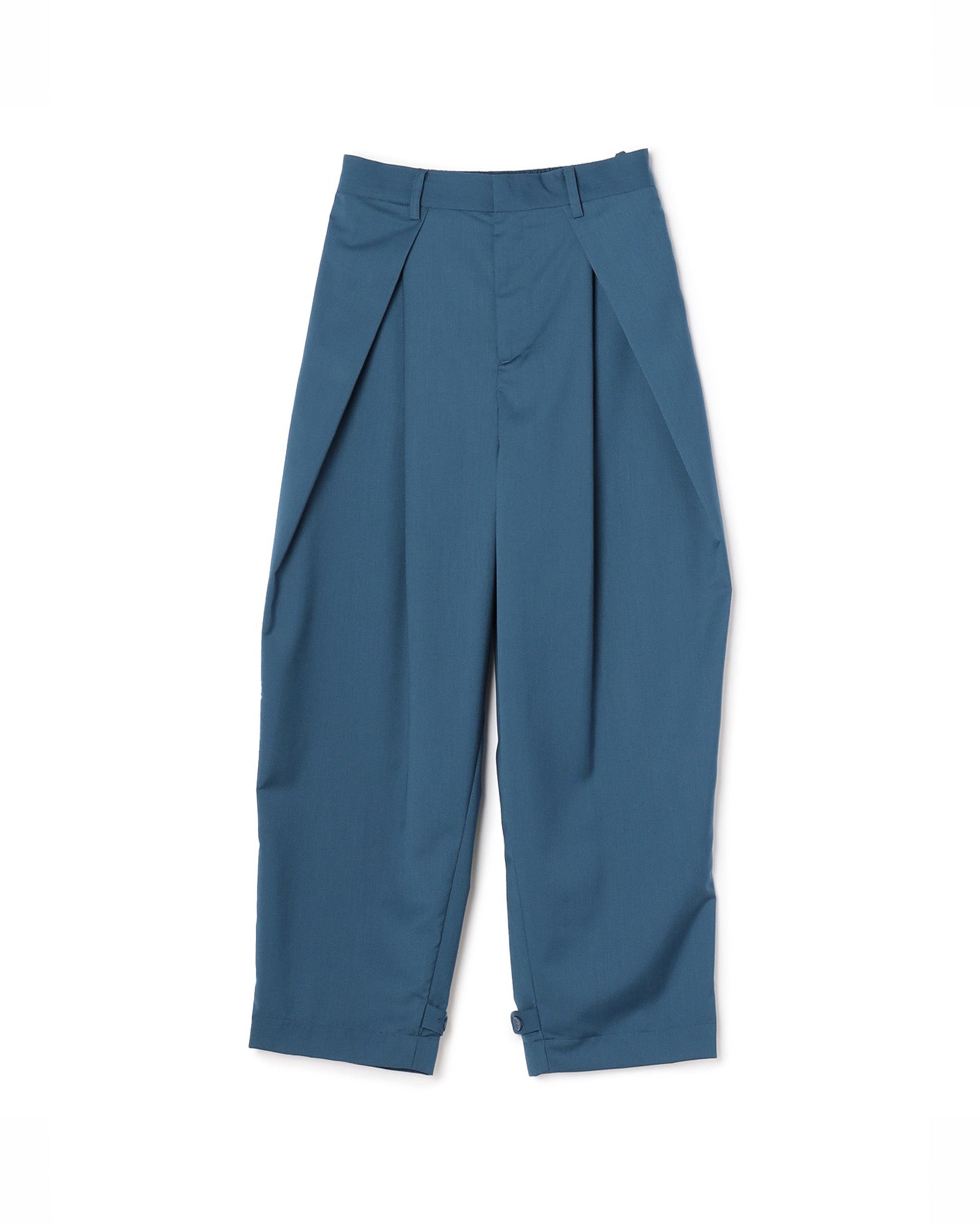 Poly Rayon Folded Waist Taper Pants