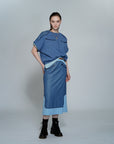 Western Shirt Maxi Pencil Skirt