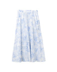 Vintage Floral Print Chain Deco 2Way Flare Skirt