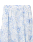 Vintage Floral Print Chain Deco 2Way Flare Skirt