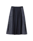 Édition de Paris Denim Mix Karabina Detail Flare Skirt