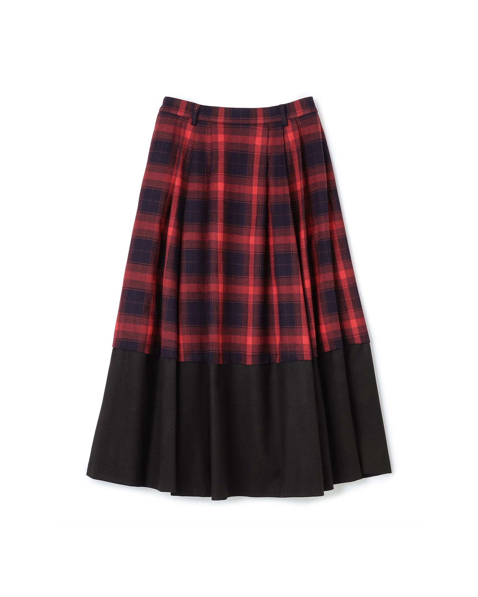 Tartan with Karabina Detail 2-Way Maxi Skirt