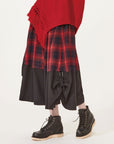 Tartan with Karabina Detail 2-Way Maxi Skirt