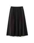 Denim Like Mix Flare Maxi Skirt