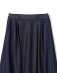 Denim Like Mix Flare Maxi Skirt