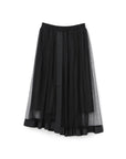 Flare Mesh Maxi Skirt