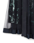 Flare Mesh Maxi Skirt