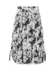 Abstract Print 2-way Folded Waist Skirt