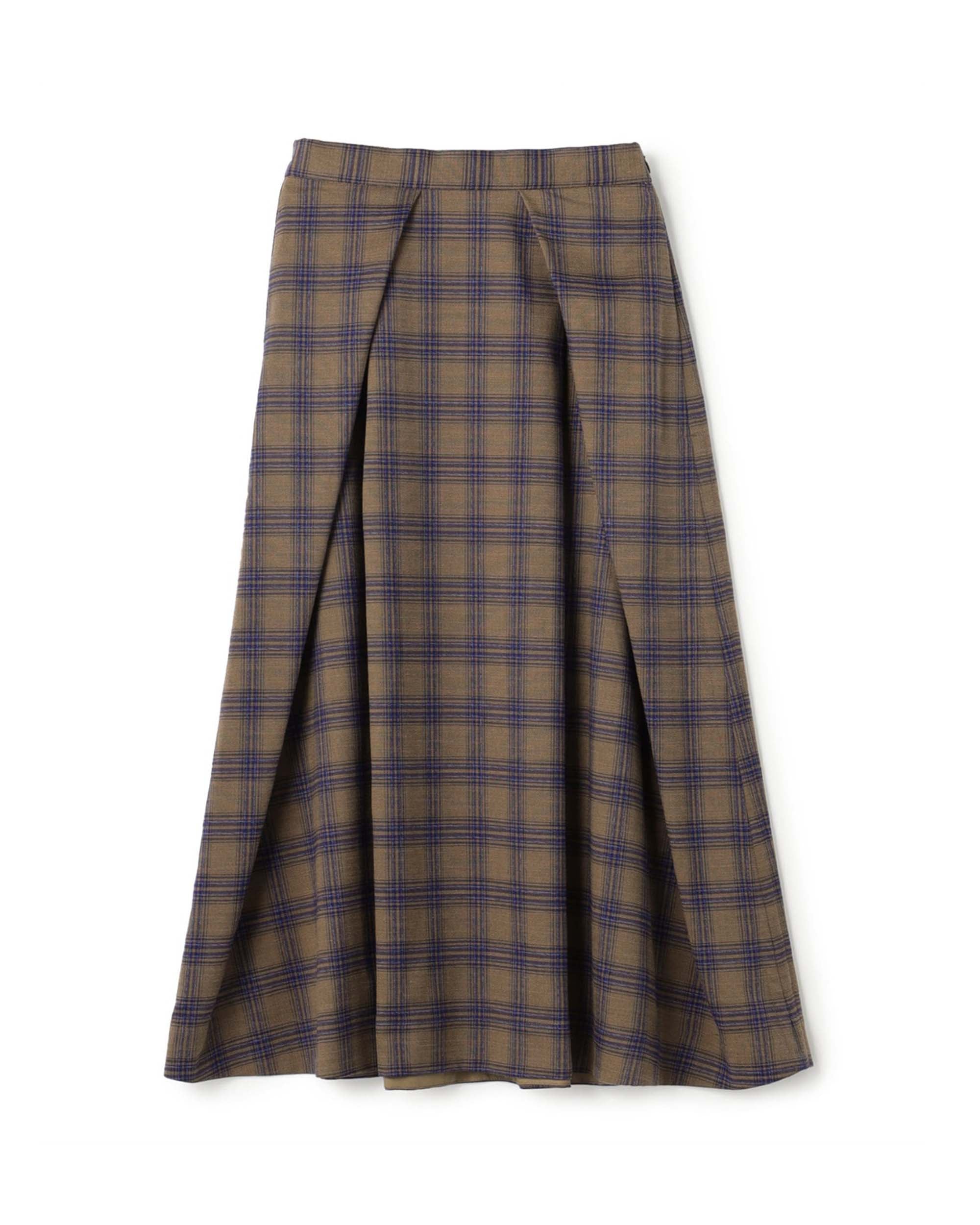 Check 2 Way Folded Waist Skirt