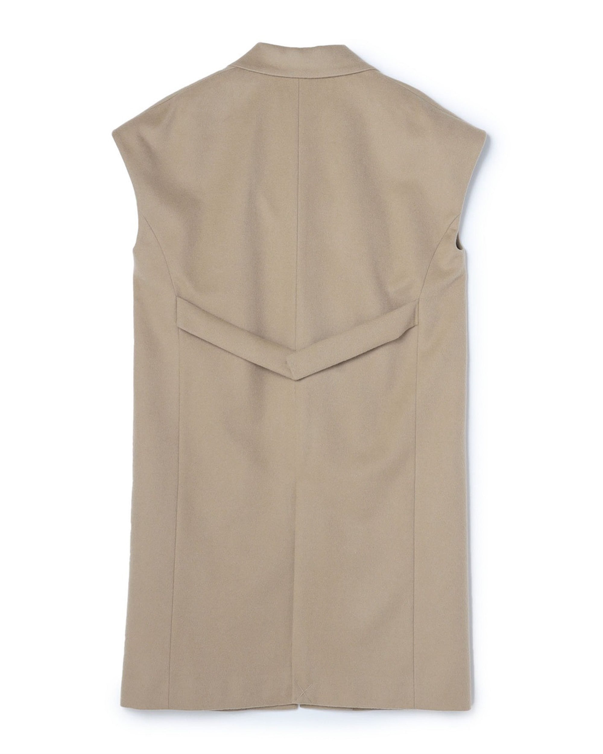 Wool Cap Sleeve Long Gilet
