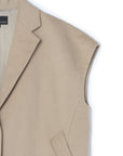 Wool Cap Sleeve Long Gilet