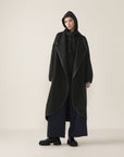 Air Compact Bi Pattern Long Coat