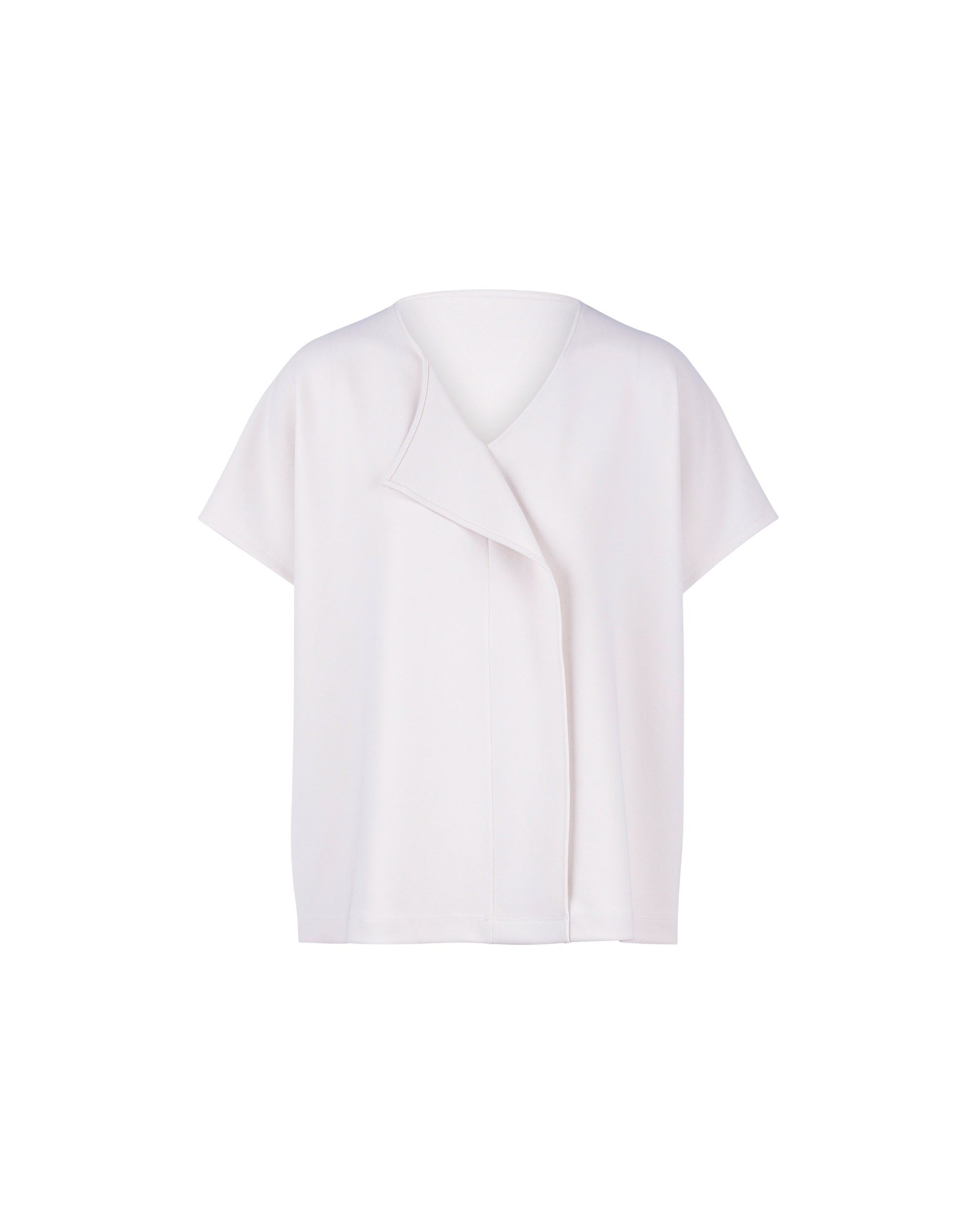 AT Essential - Flip Collar Poly Blouse