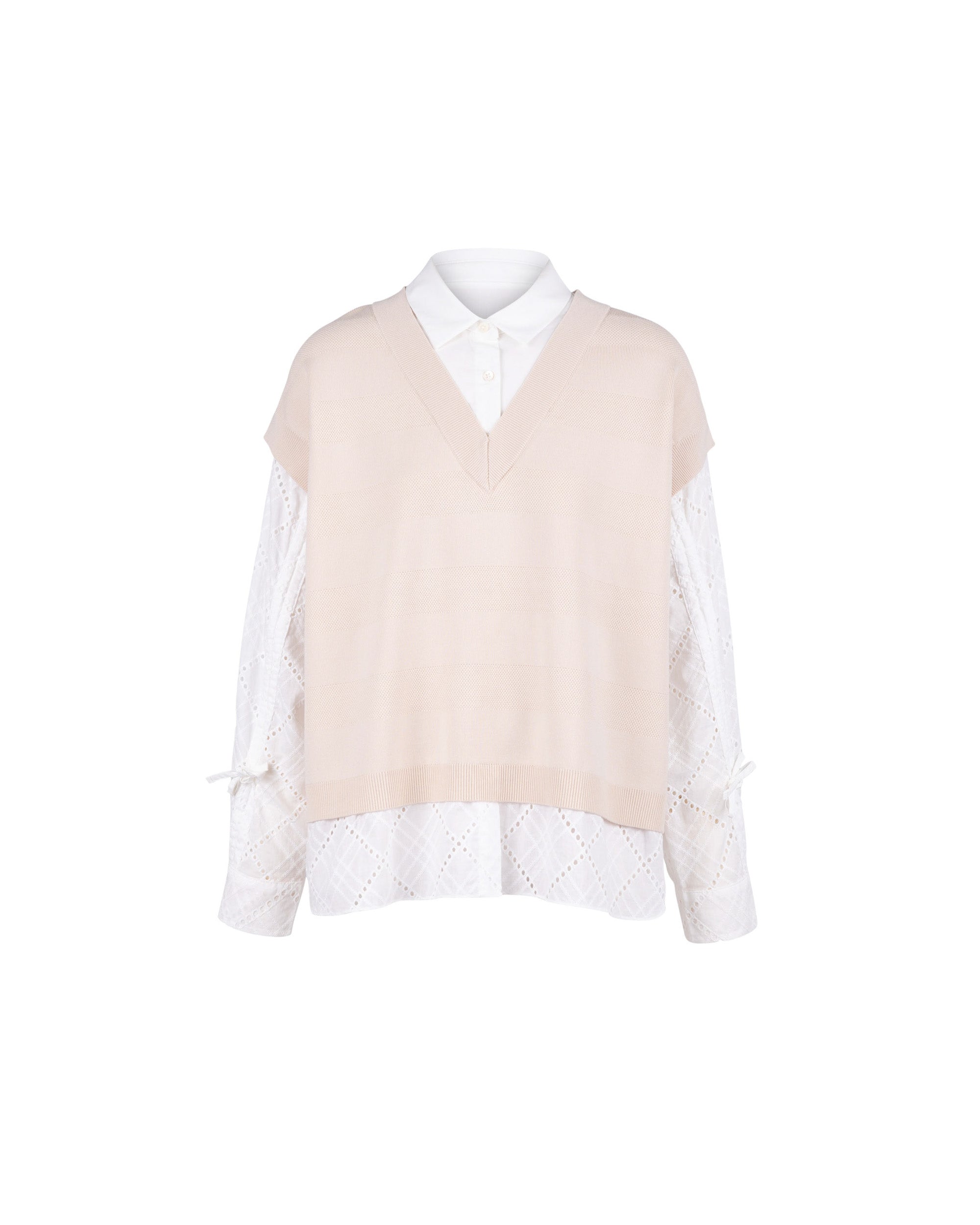 Athena Cutwork Sleeve 2 in 1 Top