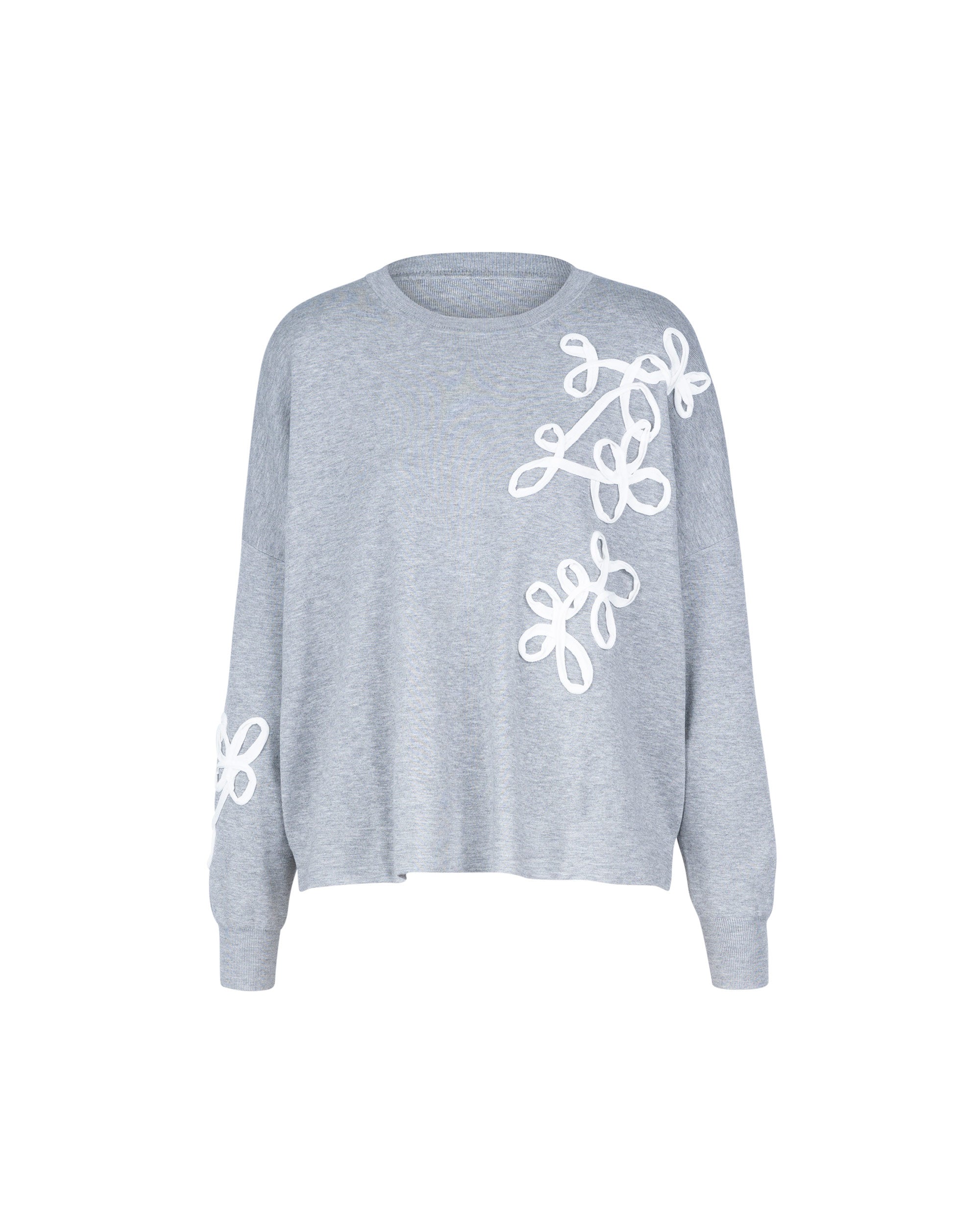 Athena Messy Curve Motif Knit Top