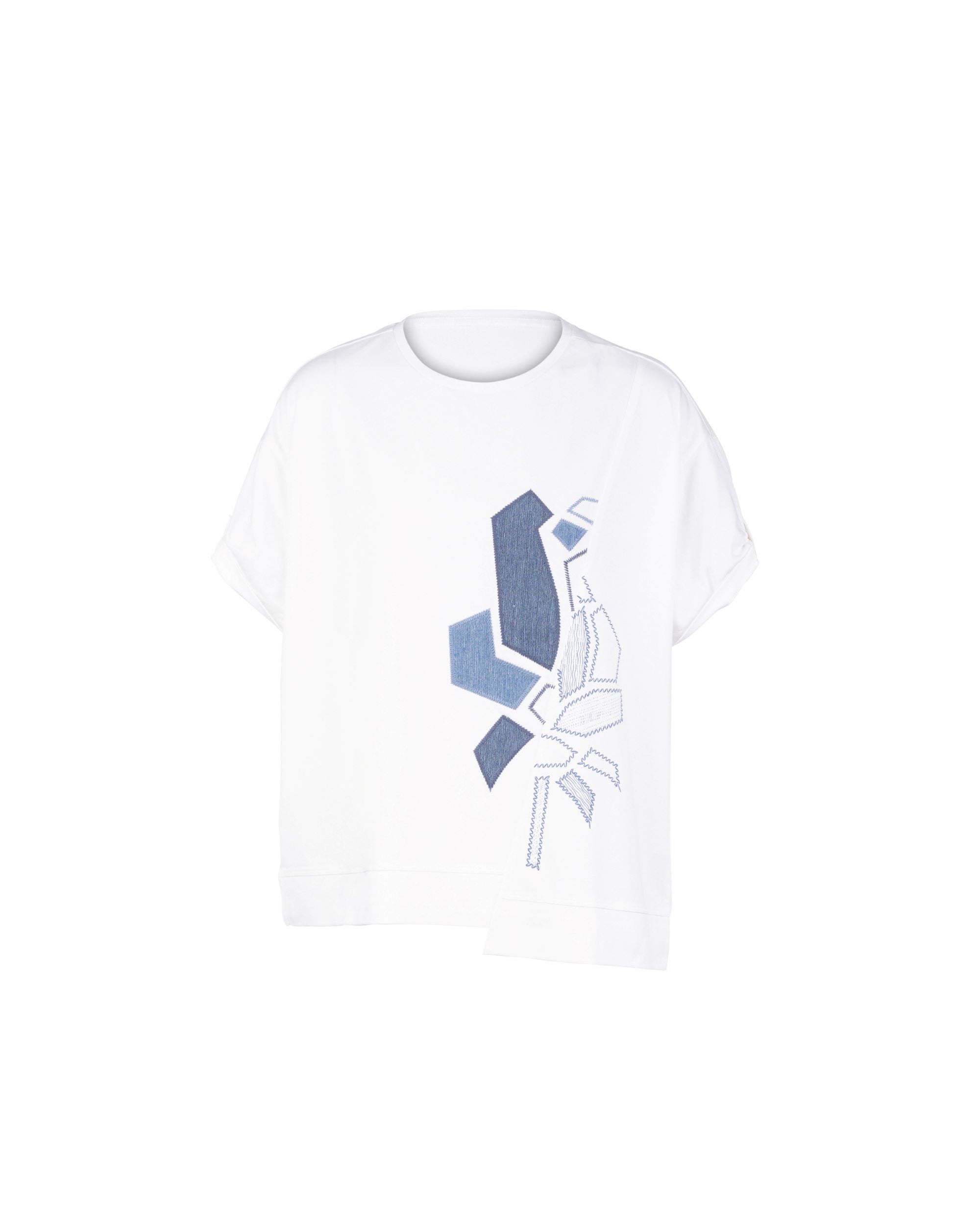 Sorona Cool Tee- Geo Rose Patchwork Boxy Tee
