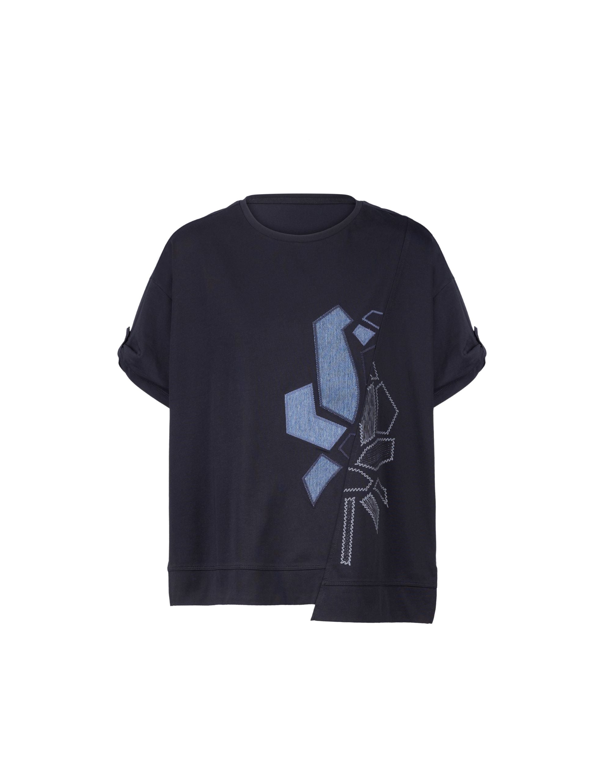 Sorona Cool Tee- Geo Rose Patchwork Boxy Tee