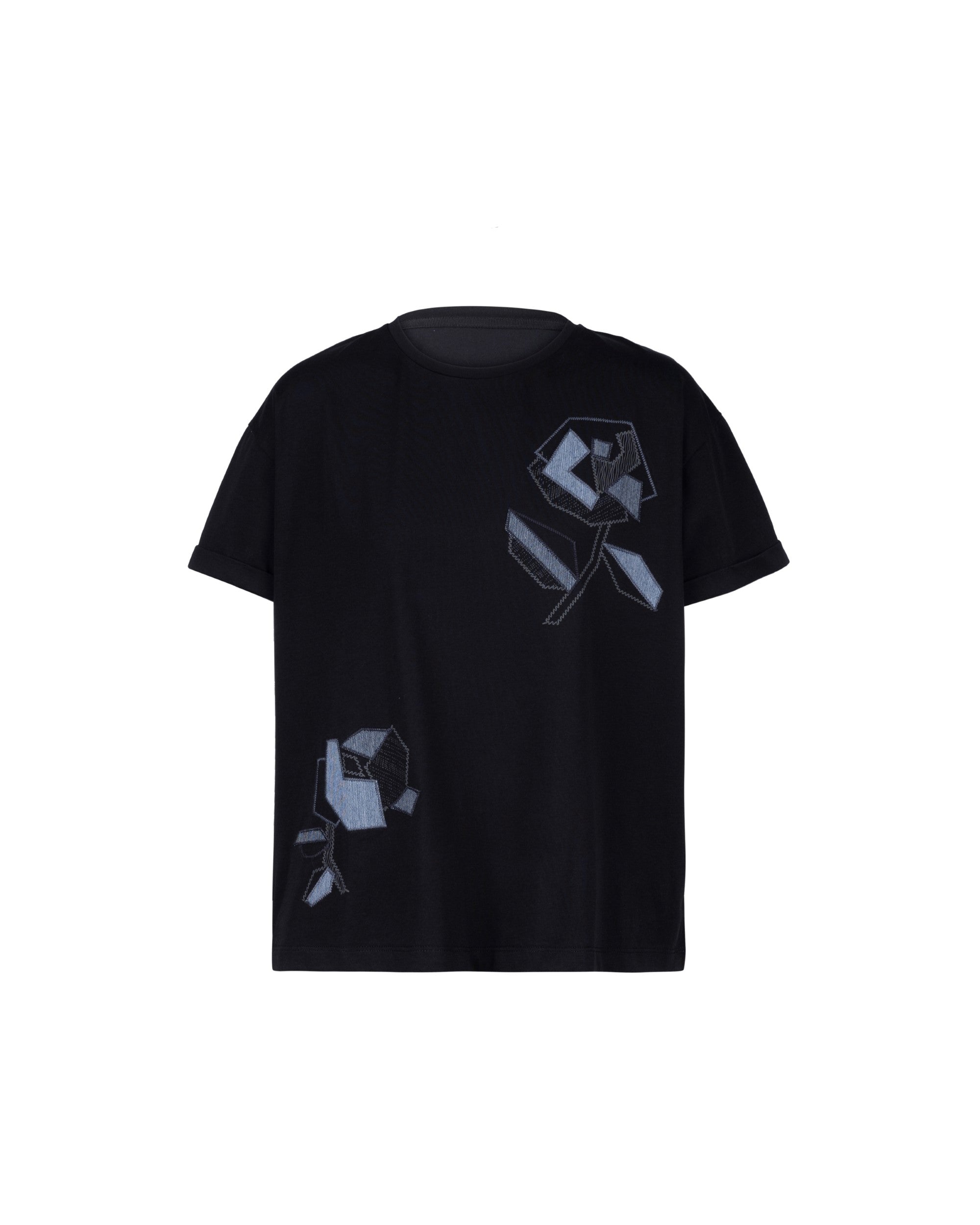 Sorona Cool Tee - Geo Double Rose Patchwork Regular Tee