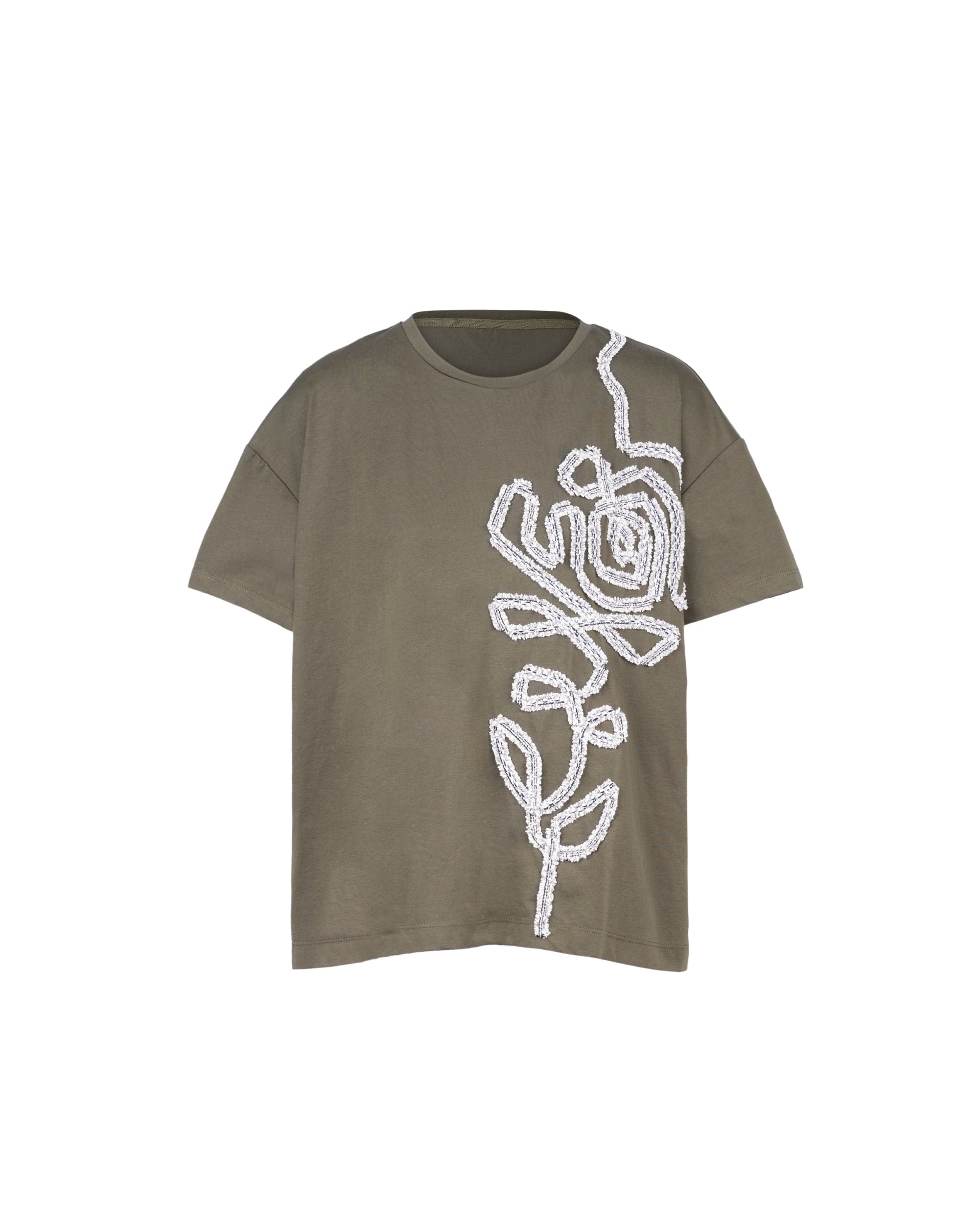 Sorona Cool Tee - Tweed Tape Rose Motif Bubble Tee