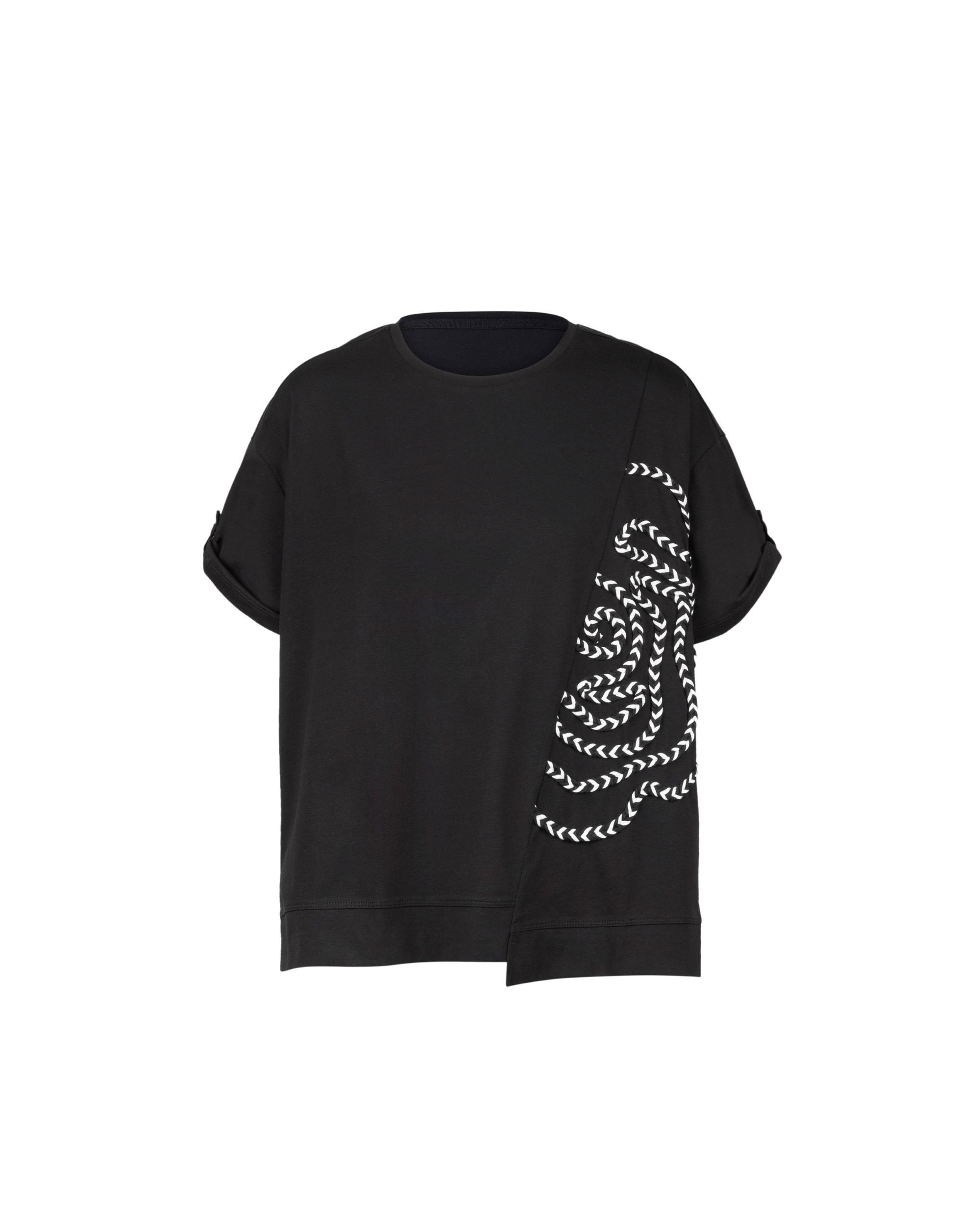 Sorona Cool Tee - Col Tape Fafa Motif Boxy Tee