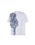 Sorona Cool Tee- Denim Fafa Motif Bubble Tee