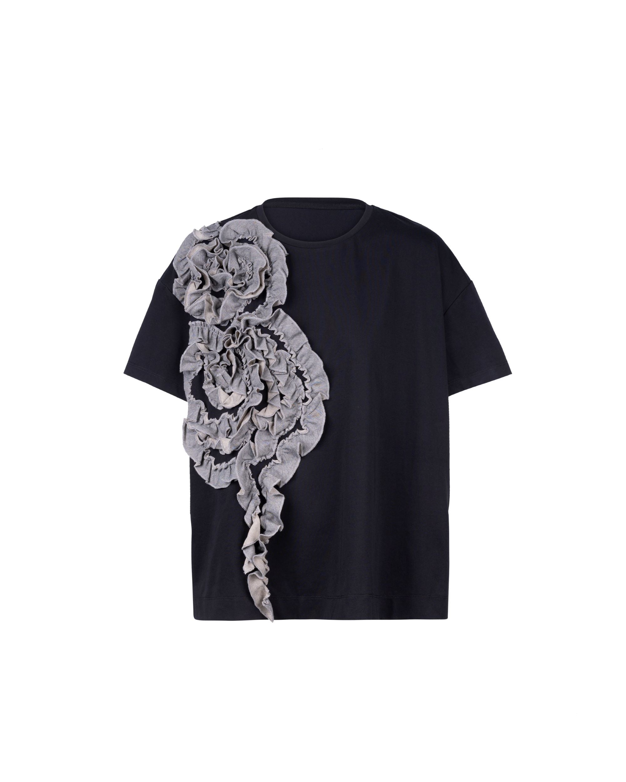 Sorona Cool Tee - Denim Fafa Motif Bubble Tee