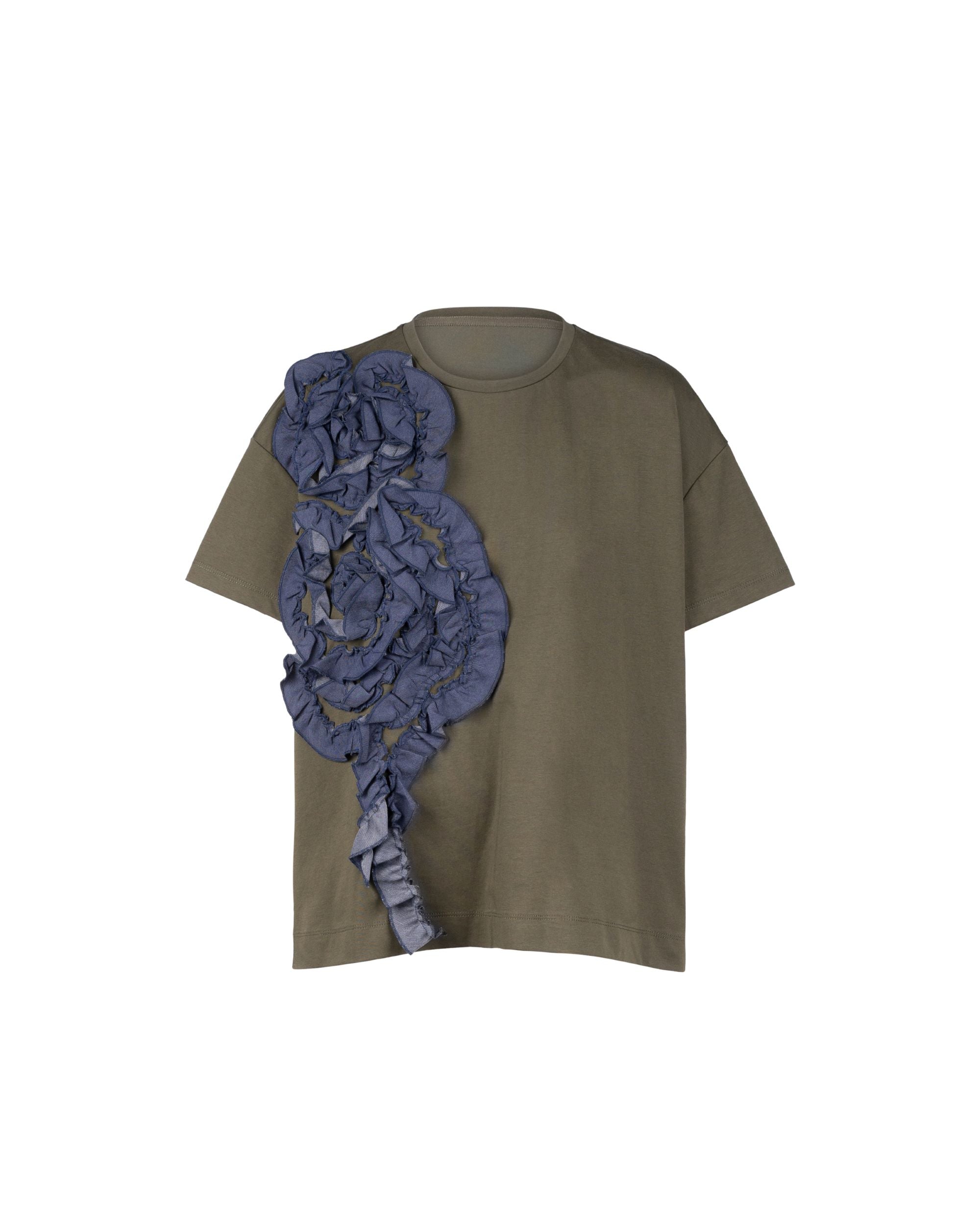 Sorona Cool Tee- Denim Fafa Motif Bubble Tee