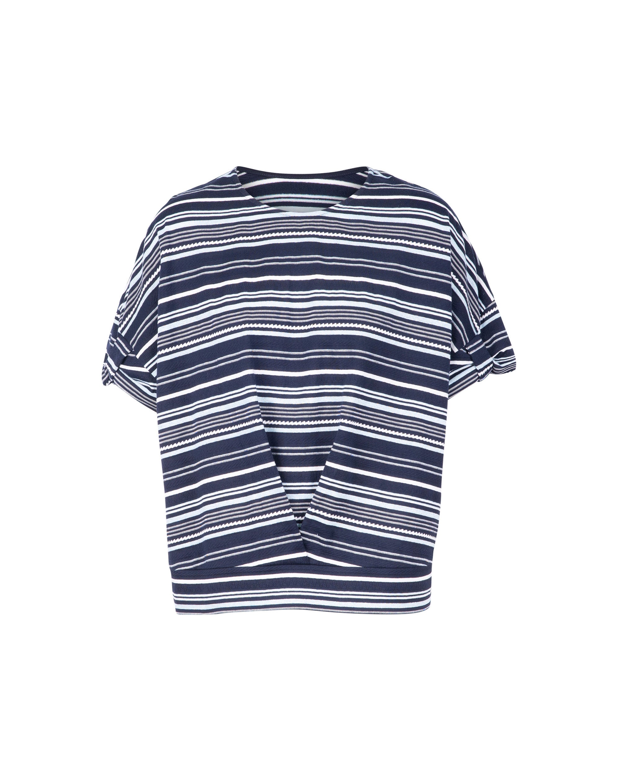 Texture Border Knot Sleeve Top