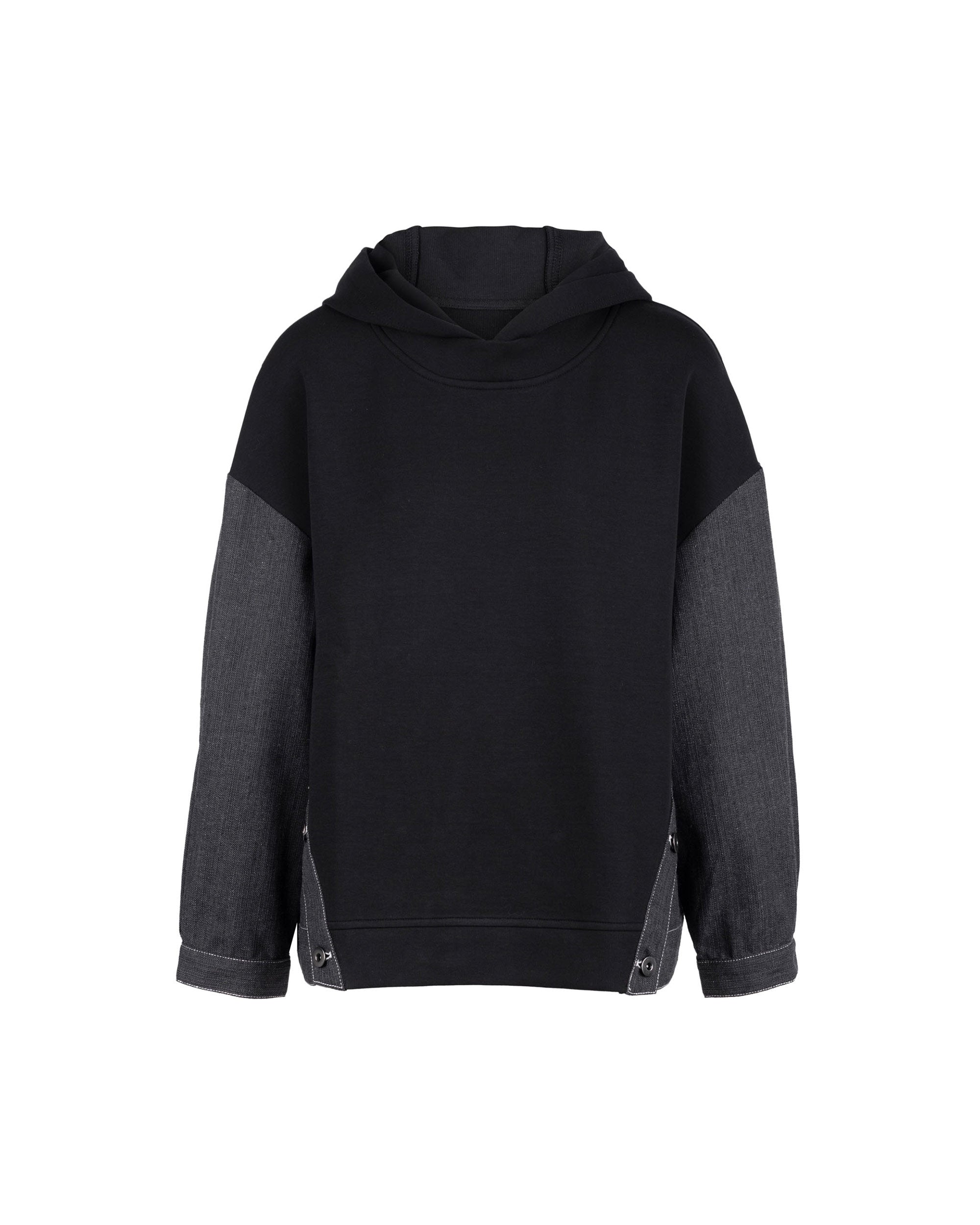 Air Compact Mix Denim Hoodie Sweatshirt