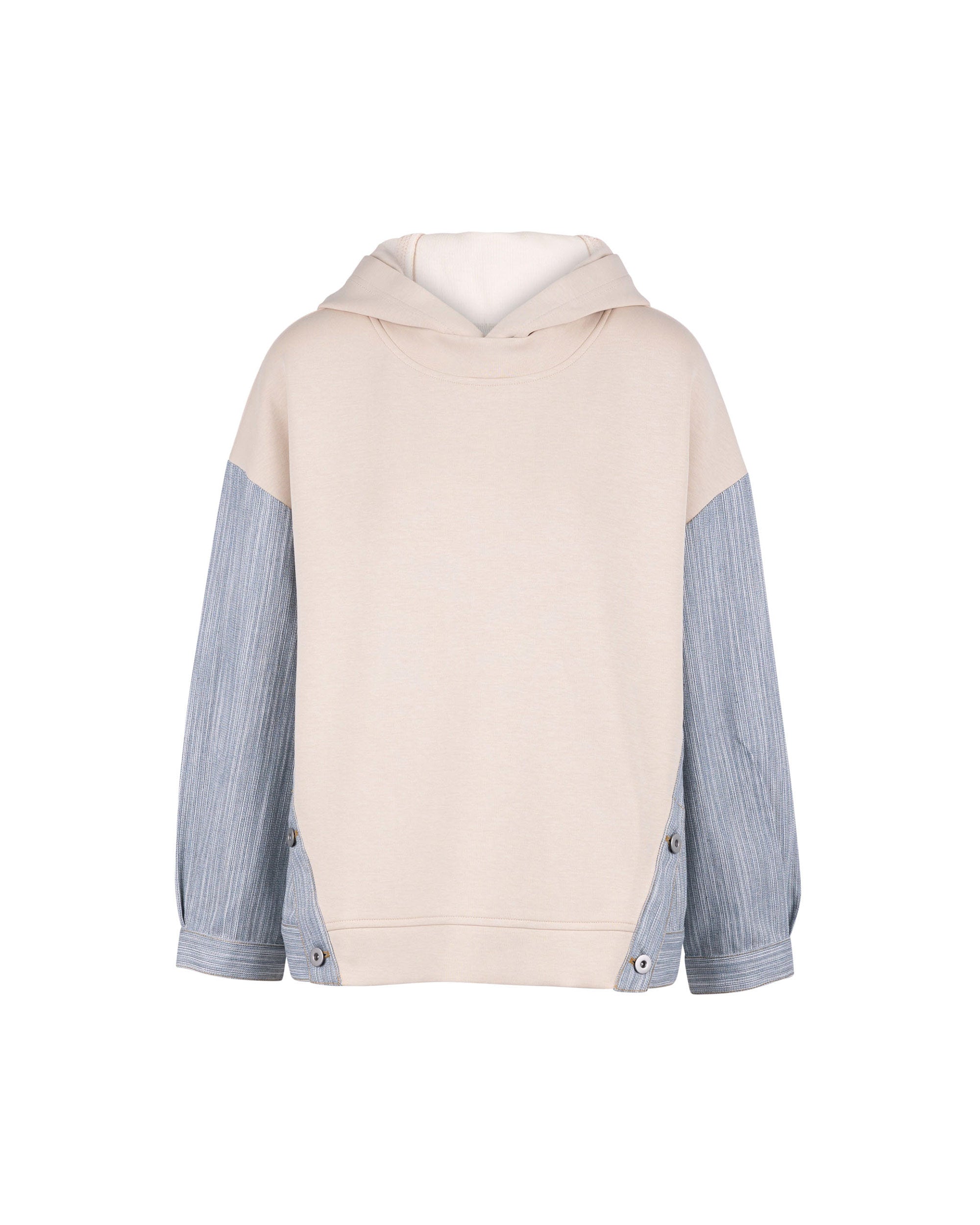 Air Compact Mix Denim Hoodie Sweatshirt