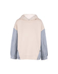Air Compact Mix Denim Hoodie Sweatshirt
