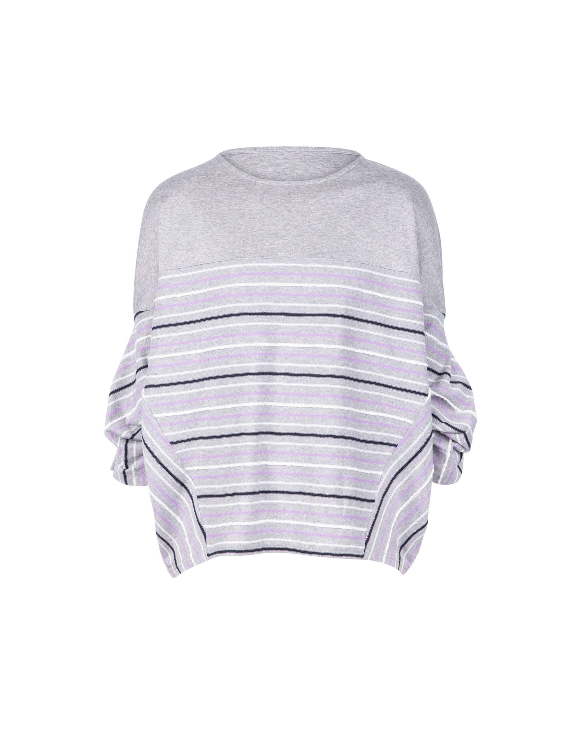 Texture Border Batwing Top