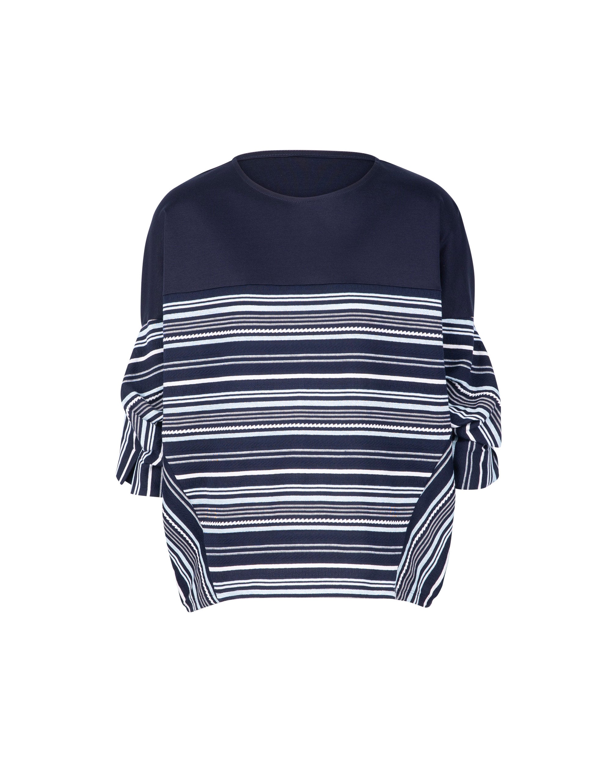 Texture Border Batwing Top