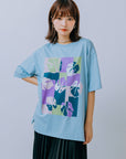 Sorona Cool Tee - Mix Coloured Leaf Print Boyfriend Tee